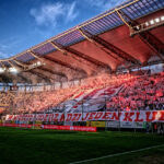 Kibice ŁKS-u podczas derbów Łodzi.