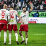 ŁKS Łódź podczas zremisowanego meczu z Rakowem Częstochowa.